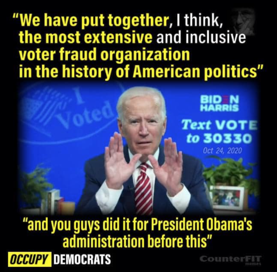 Fact Check Occupy Democrats Did Not Post A Meme Saying Joe Biden Admits To Voter Fraud Lead 0338
